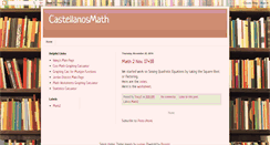 Desktop Screenshot of castellanosmath.blogspot.com