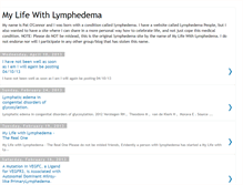 Tablet Screenshot of mylifewithlymphedema.blogspot.com