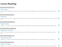 Tablet Screenshot of lentenreadings.blogspot.com
