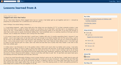 Desktop Screenshot of lessonslearnedfroma.blogspot.com