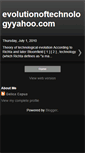 Mobile Screenshot of evolutionoftechnologyyahoocom.blogspot.com
