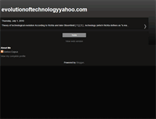 Tablet Screenshot of evolutionoftechnologyyahoocom.blogspot.com