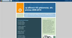 Desktop Screenshot of cpalfonsoviii-afcprensa2009-10.blogspot.com