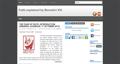 Desktop Screenshot of faithbenedictxvi.blogspot.com