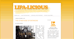 Desktop Screenshot of lipa-licious.blogspot.com
