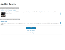 Tablet Screenshot of maddencentral.blogspot.com