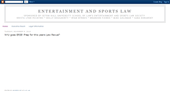 Desktop Screenshot of entertainmentsportslaw.blogspot.com