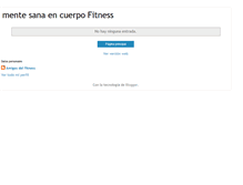 Tablet Screenshot of mentesanaencuerpofitness.blogspot.com