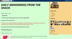 Desktop Screenshot of dailyawakeningsfromtheshack.blogspot.com