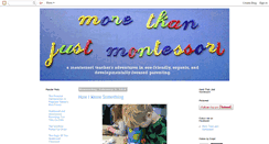 Desktop Screenshot of morethanjustmontessori.blogspot.com