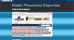 Desktop Screenshot of planetarioesportes.blogspot.com