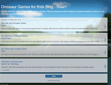 Tablet Screenshot of dinosaur-games-kids.blogspot.com