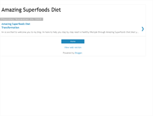 Tablet Screenshot of amazingsuperfoodsdiet.blogspot.com