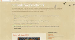 Desktop Screenshot of bulliedatworknetwork.blogspot.com