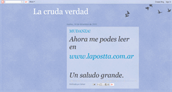 Desktop Screenshot of lacrudaverdad100.blogspot.com