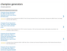 Tablet Screenshot of finestchampiongeneratorsreviews.blogspot.com