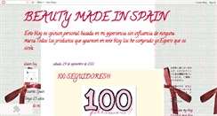 Desktop Screenshot of beautymadeinspain.blogspot.com