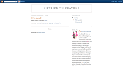 Desktop Screenshot of lipsticktocrayons.blogspot.com