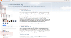 Desktop Screenshot of biblicalparenting.blogspot.com