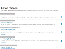 Tablet Screenshot of biblicalparenting.blogspot.com