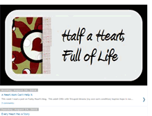 Tablet Screenshot of halfaheartfulloflife.blogspot.com