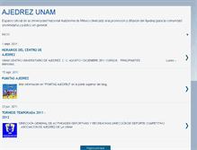 Tablet Screenshot of ajedrezunam.blogspot.com