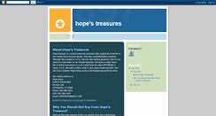 Desktop Screenshot of hope-treasures.blogspot.com