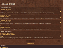 Tablet Screenshot of canaanbound.blogspot.com