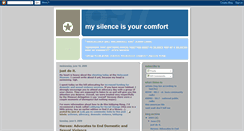 Desktop Screenshot of mysilenceisyourcomfort.blogspot.com