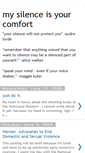 Mobile Screenshot of mysilenceisyourcomfort.blogspot.com