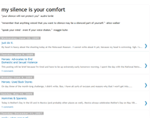 Tablet Screenshot of mysilenceisyourcomfort.blogspot.com