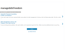 Tablet Screenshot of managedebtfreedom.blogspot.com