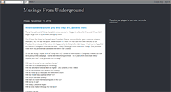 Desktop Screenshot of musingsfromunderground.blogspot.com