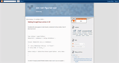 Desktop Screenshot of dotnetfiguredout.blogspot.com