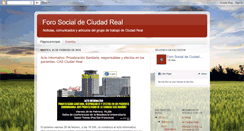 Desktop Screenshot of forosocialciudadreal.blogspot.com