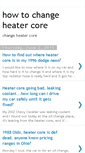 Mobile Screenshot of howtochangeheatercore.blogspot.com