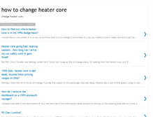 Tablet Screenshot of howtochangeheatercore.blogspot.com