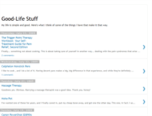 Tablet Screenshot of goodlifestuff.blogspot.com