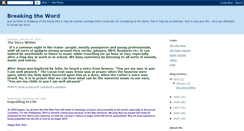 Desktop Screenshot of breakingtheword.blogspot.com