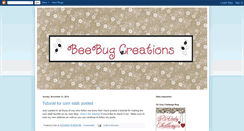 Desktop Screenshot of beebugcreations.blogspot.com