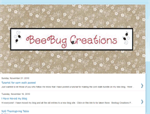 Tablet Screenshot of beebugcreations.blogspot.com