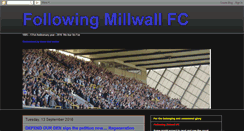 Desktop Screenshot of followingmillwallfc.blogspot.com