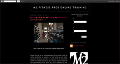 Desktop Screenshot of m2fitnessprosonlinetraining.blogspot.com