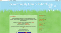 Desktop Screenshot of beavertoncitylibrarykids.blogspot.com