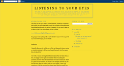 Desktop Screenshot of listeningtoyoureyes.blogspot.com