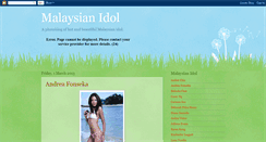 Desktop Screenshot of malaysia-idol.blogspot.com