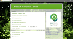 Desktop Screenshot of landazuriikastolako3ziklo.blogspot.com