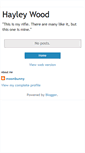 Mobile Screenshot of hayleywood.blogspot.com