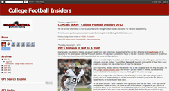 Desktop Screenshot of collegefootballinsiders.blogspot.com