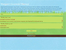 Tablet Screenshot of margaretguzowskitherapy.blogspot.com